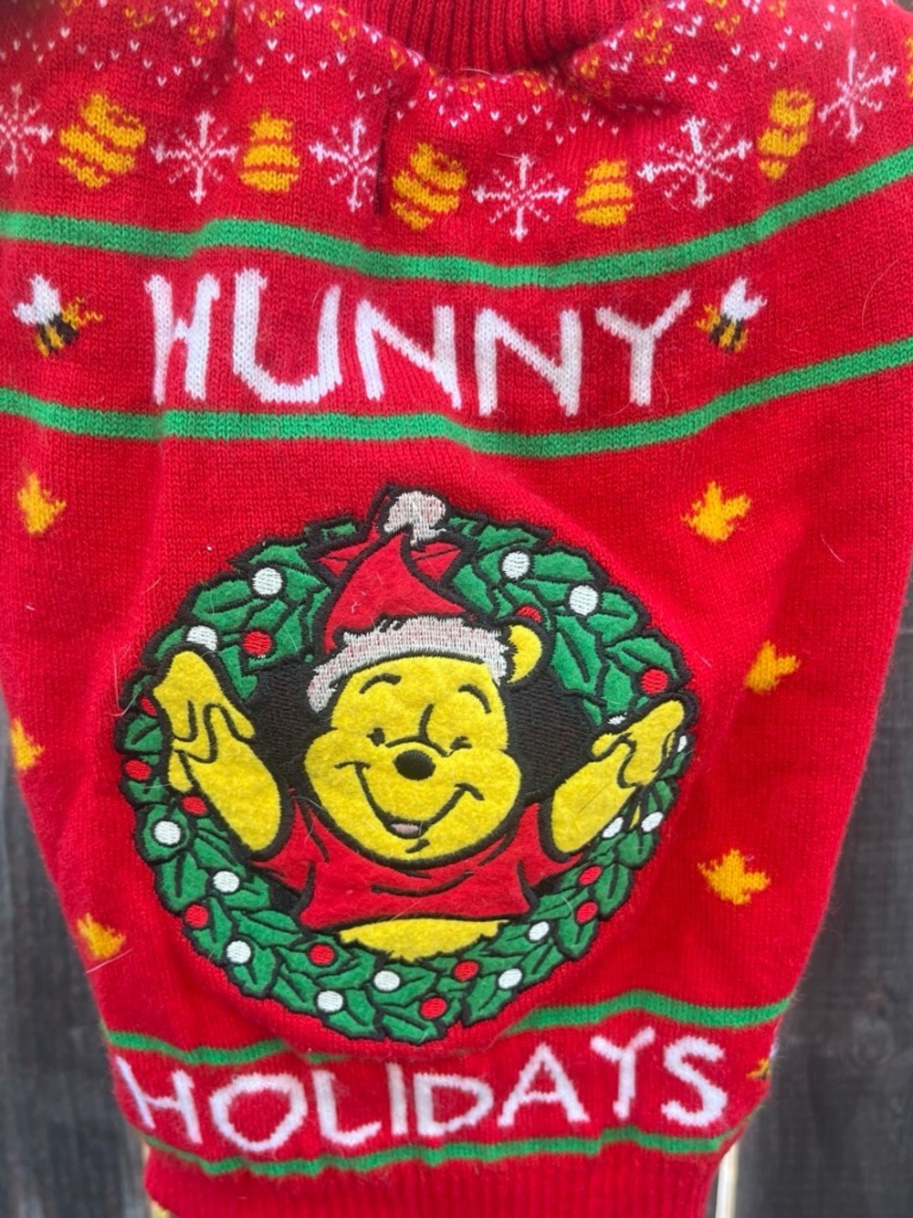 Winnie the Pooh 'Hunny Holidays' Red Holiday Men's Sweater
